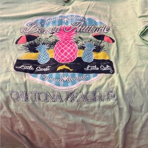 🎊 4/$20 Beach Attitude Graphic Tee - Green